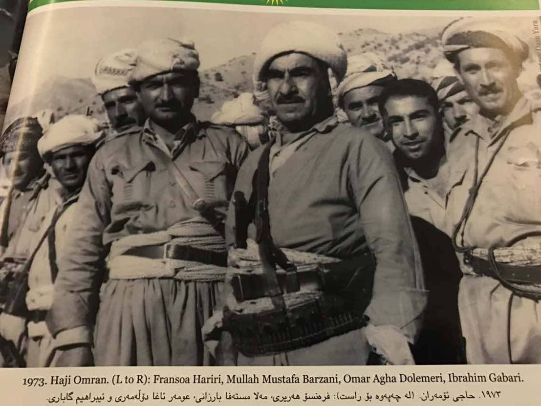 ده‌سته‌ چه‌پ شه‌هید فرانسۆ هه‌ریری له‌گه‌ڵ مسته‌فا بارزانی رابه‌ری بزووتنه‌وه‌ی رزگاریخوازی كوردستان